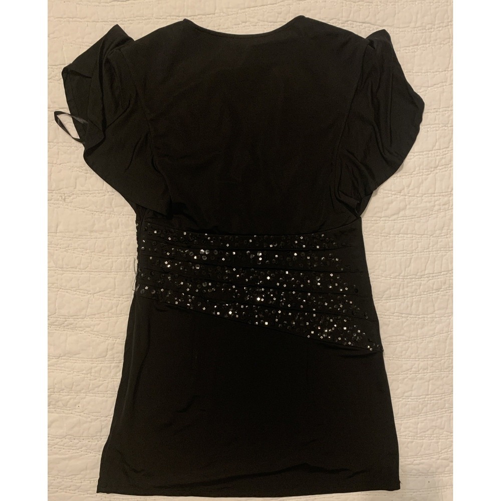 Roberto Cavalli class black blouse size 8 with sequins